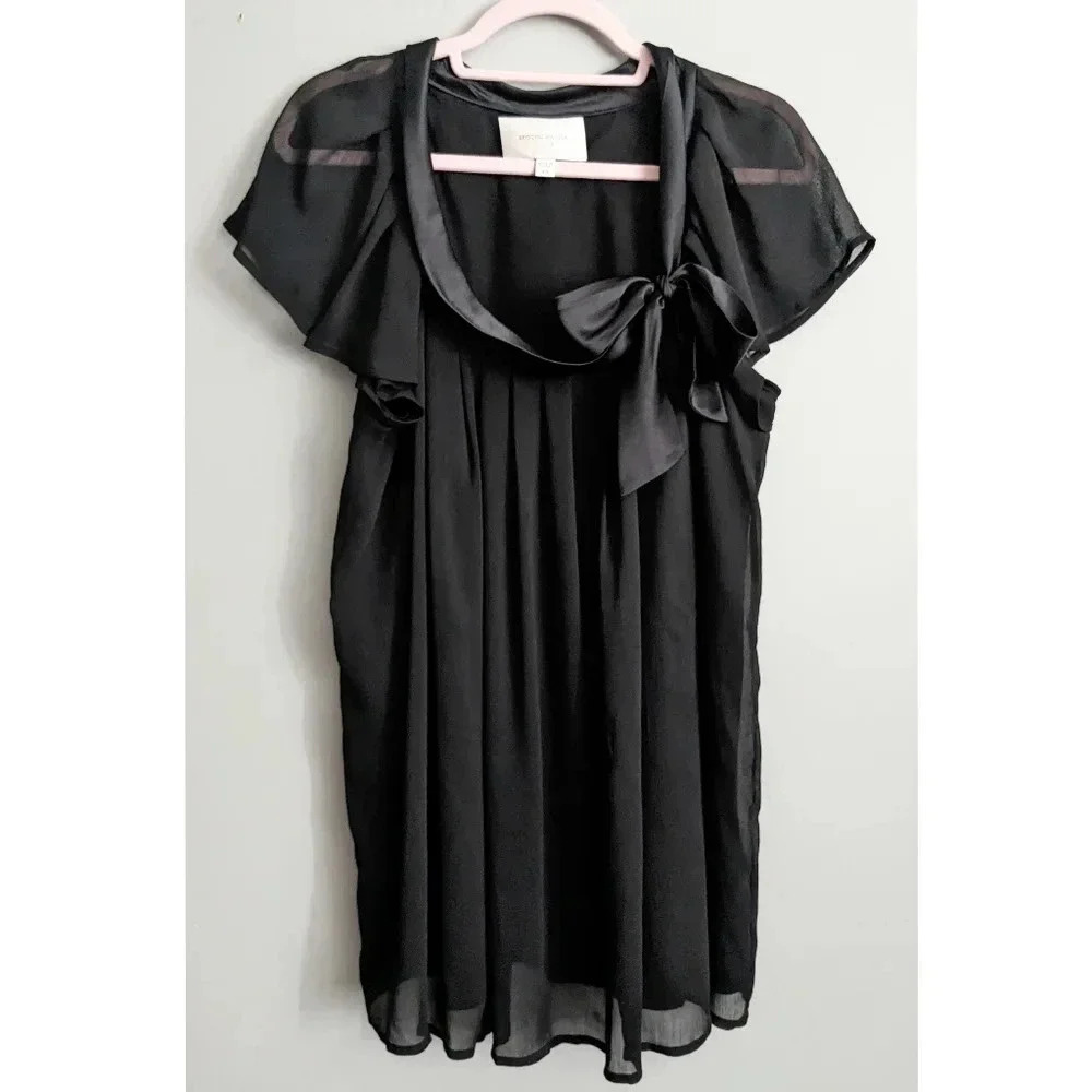 Brochu Walker Bow Neckline Flutter Sleeve Tunic